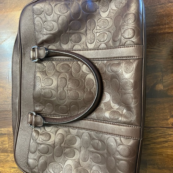 Beautiful Coach Leather C Monogram Laptop Briefcase - Picture 7 of 14